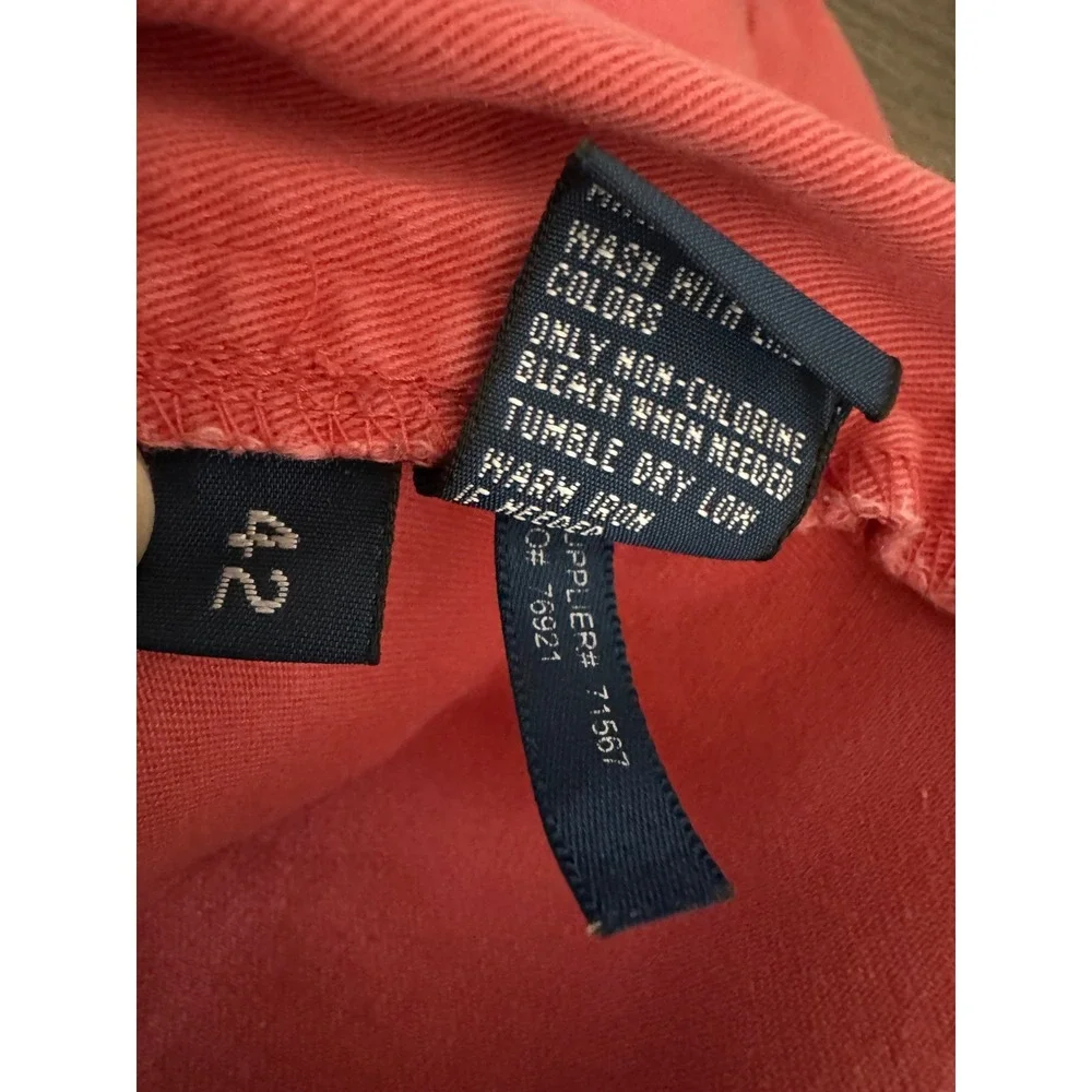 Polo Ralph Lauren Prospect Shorts Men 42 Coral Pink Salmon Cotton Chino 9 Inseam